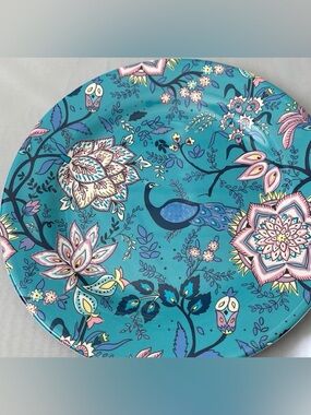 Vera Bradley Peacock Garden Melamine Luncheon Plates – Set of 4